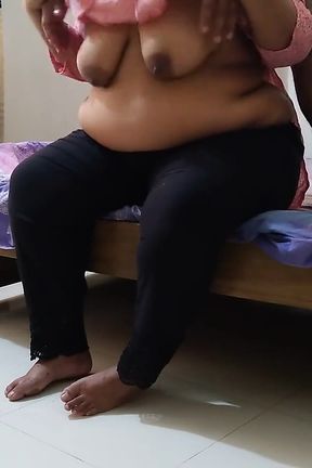Part 2 - Punjabi 55y Old Stepaunty Wants Fuck a Guy While She Gets Supper Horny - Huge Boobs BBW Hot Stepaunty - Hindi Audio