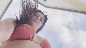 She Was Walking Alone in the Pool