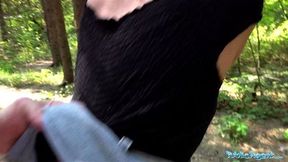 Public Agent Blonde teen Marilyn Sugar fucked in the woods
