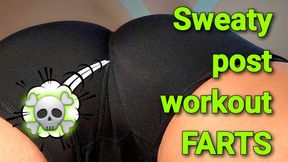 POV Realistic Post-Workout Face Farts Session in Spandex Bike Shorts