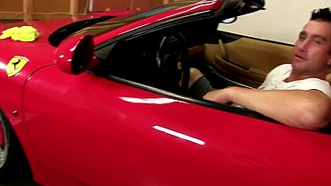 Britney Amber Deep Throats Billy Glide After Wet Car Wash