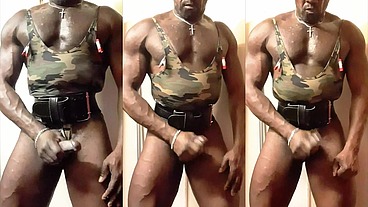Black Muscle Clamped Tits Bate off