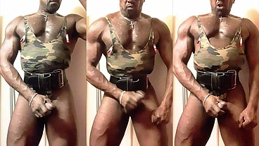 Black Muscle Clamped Tits Bate off