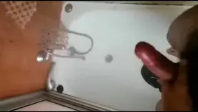 Delicious Shower Fun After Exercise: Solo Gay Masturbation Cuts to Cumshot