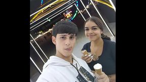 Curvy Latina GF shows off her big butt during a walk