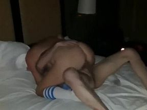 Girl shared, she blows and bangs a stranger huge cock