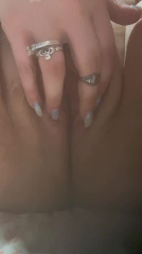 Curvy chubby amateur blonde gets naughty while solo masturbating