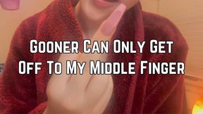 Phoenix Bates Gets Off To The Gooner Turned On By Her Middle Finger 4k HD - Acrylic Nails - Femdom - Middle Finger