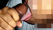 Threesome cum swallow from two guys while their girl are away💦🍌