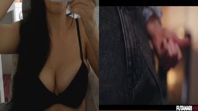 MILF Trans Shocked Futa Blowjob Big Tits Reacts to Hardcore Shemale Dick