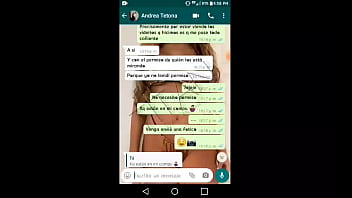 Andrea es una compa&ntilde_era del trabajo, tiene unas grandes tetas y POR FIN ME LAS MUESTRA EN VIDEOLLAMADA POR WHATSAPP