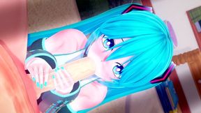 Hatsune Miku gives the best deepthroat and creampies