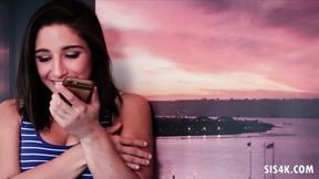 ”SISTERTRICK Abella Danger treating foster step sibling to threeway with Sara Luuv”