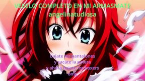 Rias Gremory Gives JOI Handjob Instructions in Anime Hentai Classroom Scene
