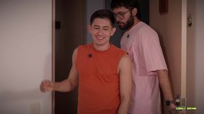 neighbor kinkcravings has no water i spy him showering at my place, get caught & fuck him bareback until creampie