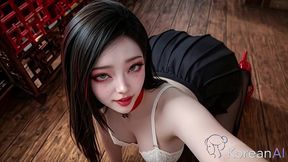 i completely broke the pride of this arrogant korean bitch, ruthlessly wrecking her tight ass with my powerful thrusts [ai]
