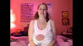 Emma's Big Tits on Webcam - Cute BBW Tease