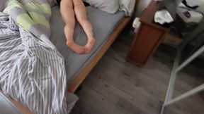 Lying on My Bed No Panties - He Grabs My Pussy &amp; Fills Me with Cum!