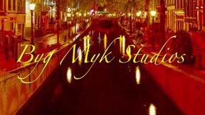 Alluring Amsterdam Granny Angel Struts in Clear Heels and Fishnets