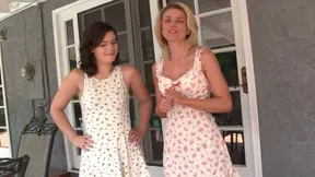 Lesbian strip football game ends with one pleasuring the other's pussy to orgasm