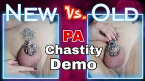 New Chastity Cage Demo vs Old - Prince Albert Permanent Device for Femdom Slave