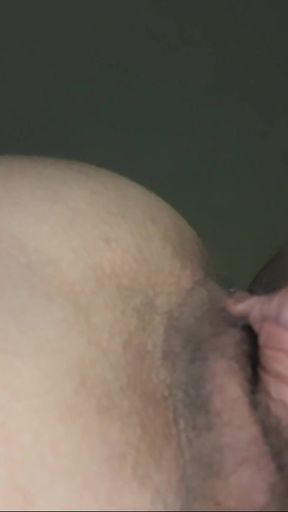 POV Closeup of Giant Clit Being *** on the Head by My Husband's Balls.