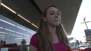 18 year old Amy Valor rides first huge black dick