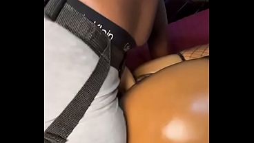 Intense Ebony Lesbians: Huge Strap-On &amp_ Deep Pussy Penetration