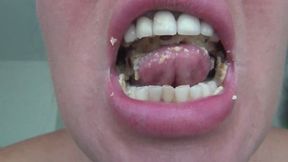I eat a cracker and burp d