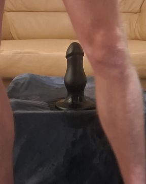 Solo male extreme anal dildo - huge toy
