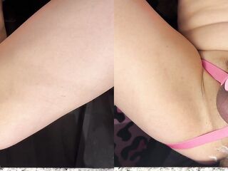 Slaver Hands Twist Her Body In Chastity Ride