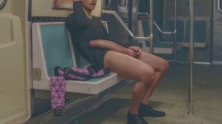 Pervert Stranger Fucks Sexy Girlfriend in Train