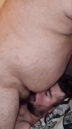 Hairy Fat Guy Cums on My Face