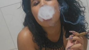 Smoking 2 cigars - be my human ashtray