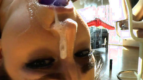 Beauty mouth tortured deep in her throat with toys