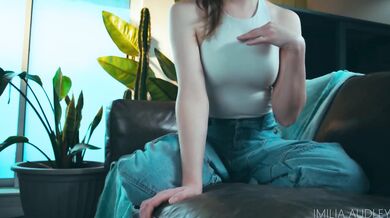 Futanari POV pegging her Canadian Frenzy facesitting strapon
