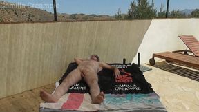 Outdoor Fucking and Creampie by the Pool