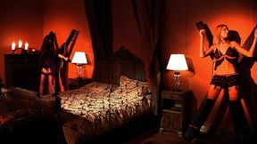 two lesbian sex fiends do their masters biddings