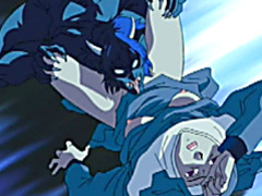Nun hentai gets licked her pussy by monster