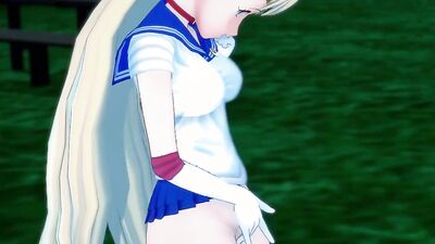 Check out Sailor Moon getting off in the park at night with VR porn action!