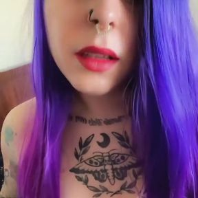 Tattooed Trans Girl and Her Cum Jet