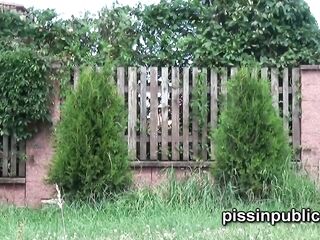 Beauties in need didn't think twice peeing by neighbours