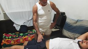 dei gostoso para meu amigo hetero na mina cama