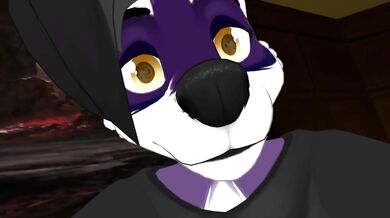 Cum Drippin Raccoon Fursuiter Gushes Inside Hell Bathroom Cage VR POC