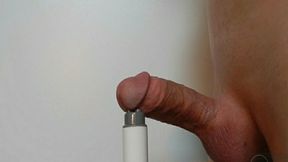 Male orgasm with huge cumshot after nice cock growing