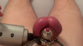 Caged Sissy Gushes Cumshot Ruins Bathtub Orgasm Hell
