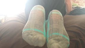 Hot Jock with Massive Calves Spreads Toes in Argyle Socks