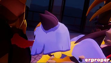 VRChat Anubis &amp_ Orserk Tag-Team Sekhmet Palworld