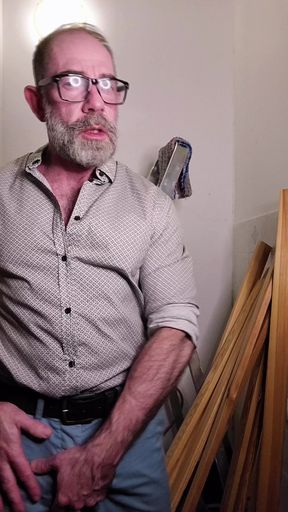 Hairy Dilf Gets Caught Wanking
