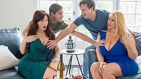 Lucky Boys Enjoy Their Stepmoms And Karen Fishers Milf Pussies And Big Tits